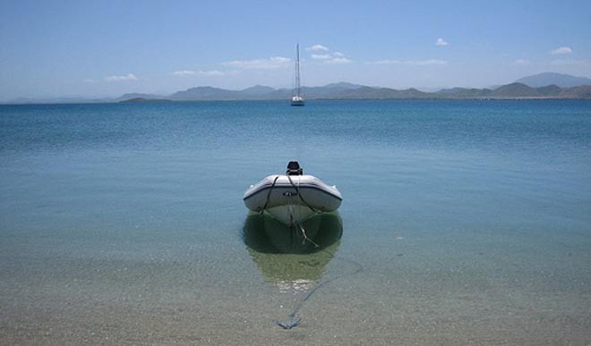 Your dinghy, the source of fun and transport - what could be more innocent looking... ©  SW